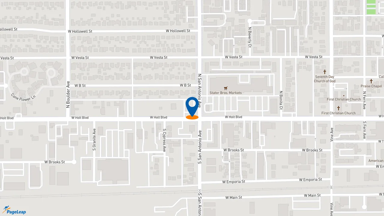 https://pageleap.com map showing location of Starbucks in Ontario.
