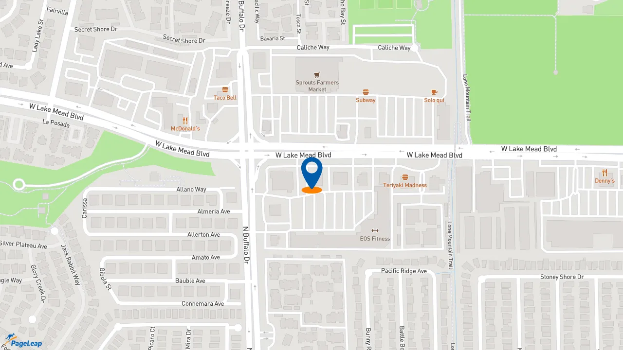 https://pageleap.com map showing location of Starbucks in Las Vegas.