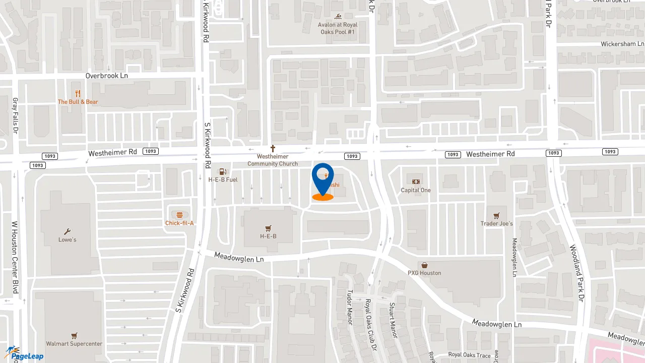 https://pageleap.com map showing location of Starbucks in Houston.