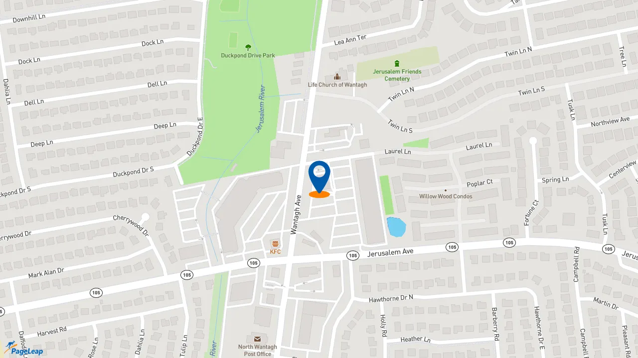 https://pageleap.com map showing location of Starbucks in Wantagh.