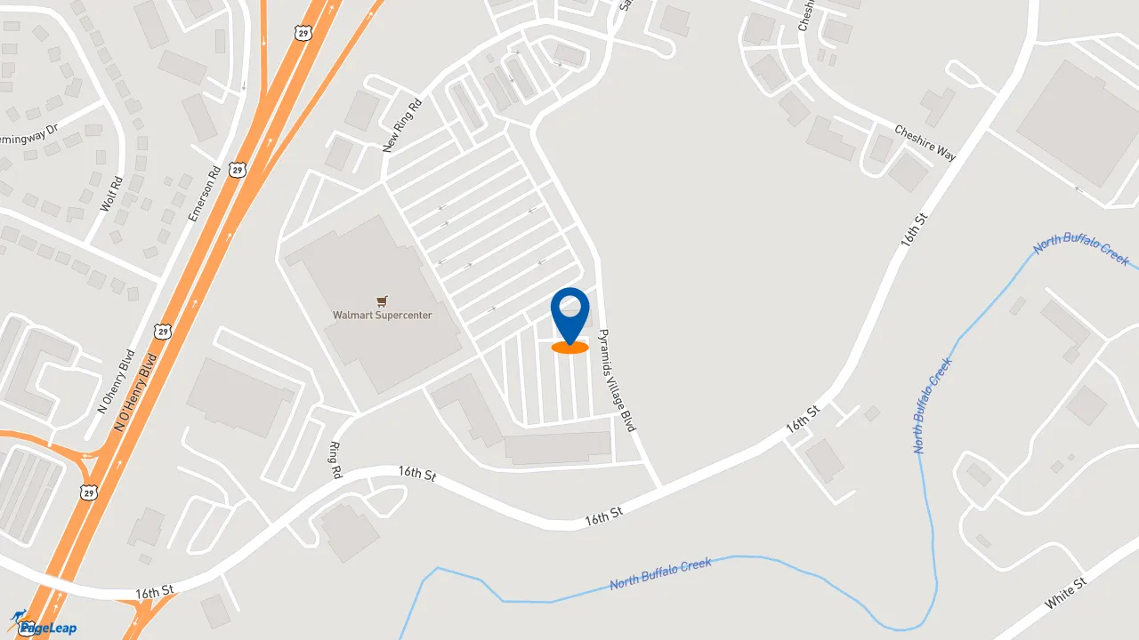 https://pageleap.com map showing location of Subway in Greensboro.