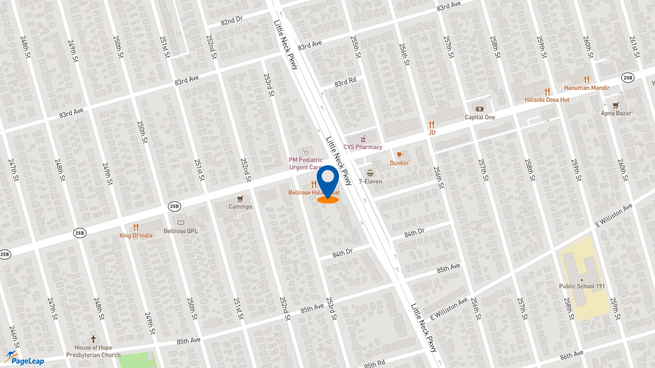 https://pageleap.com map showing location of Subway in Queens.