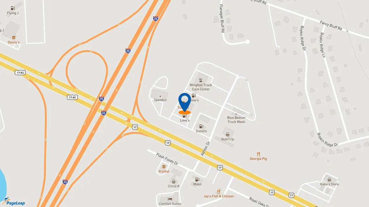 https://pageleap.com map showing location of Subway in Brunswick.