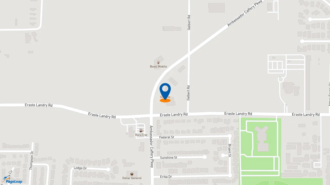 https://pageleap.com map showing location of Subway in Lafayette.