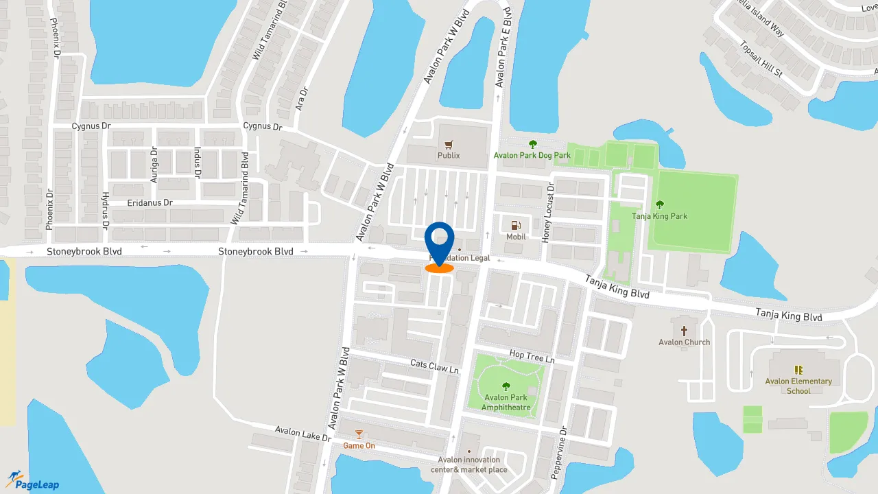 https://pageleap.com map showing location of Subway in Orlando.