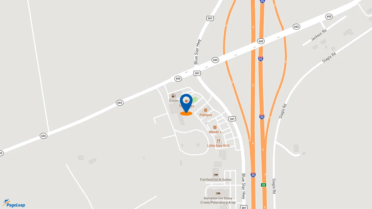 https://pageleap.com map showing location of Subway in Stony Creek.