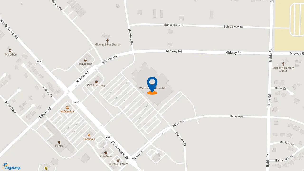 https://pageleap.com map showing location of Subway in Ocala.