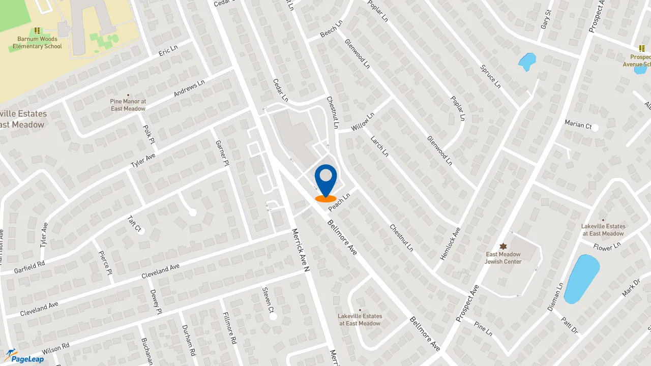 https://pageleap.com map showing location of Subway in East Meadow.