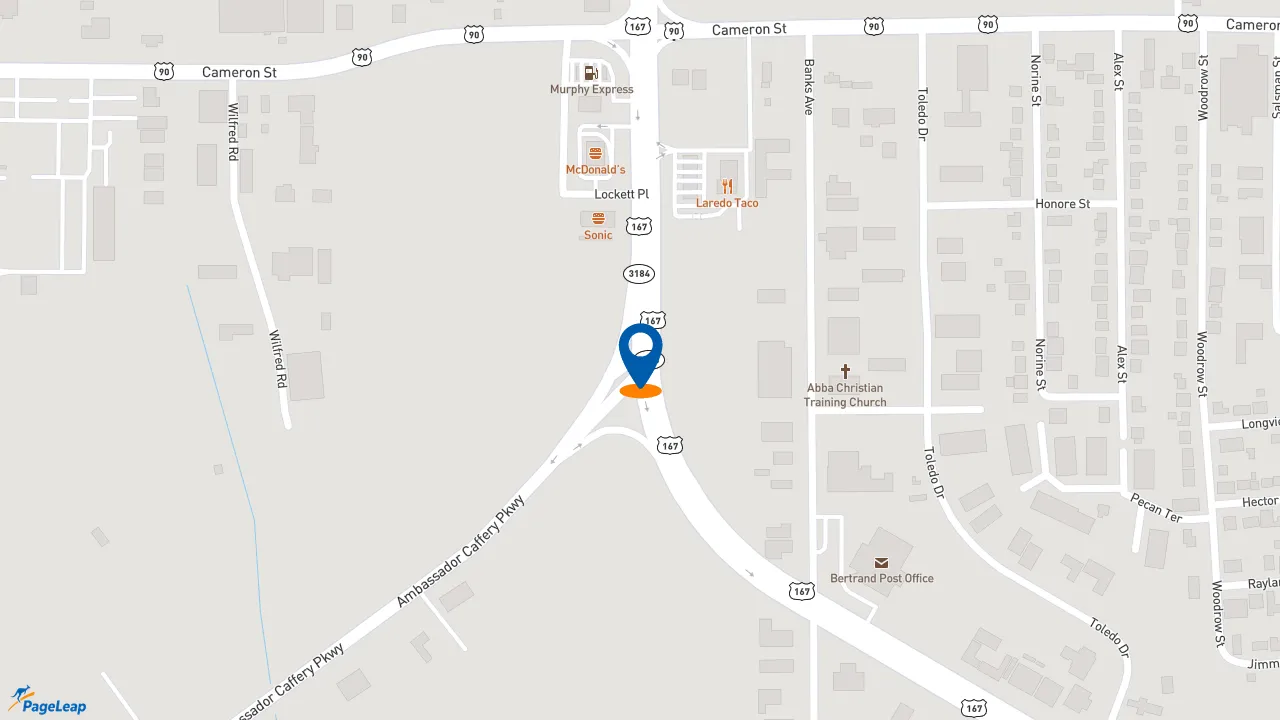 https://pageleap.com map showing location of Subway in Lafayette.
