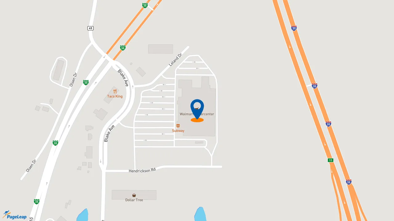 https://pageleap.com map showing location of Subway in Albert Lea.