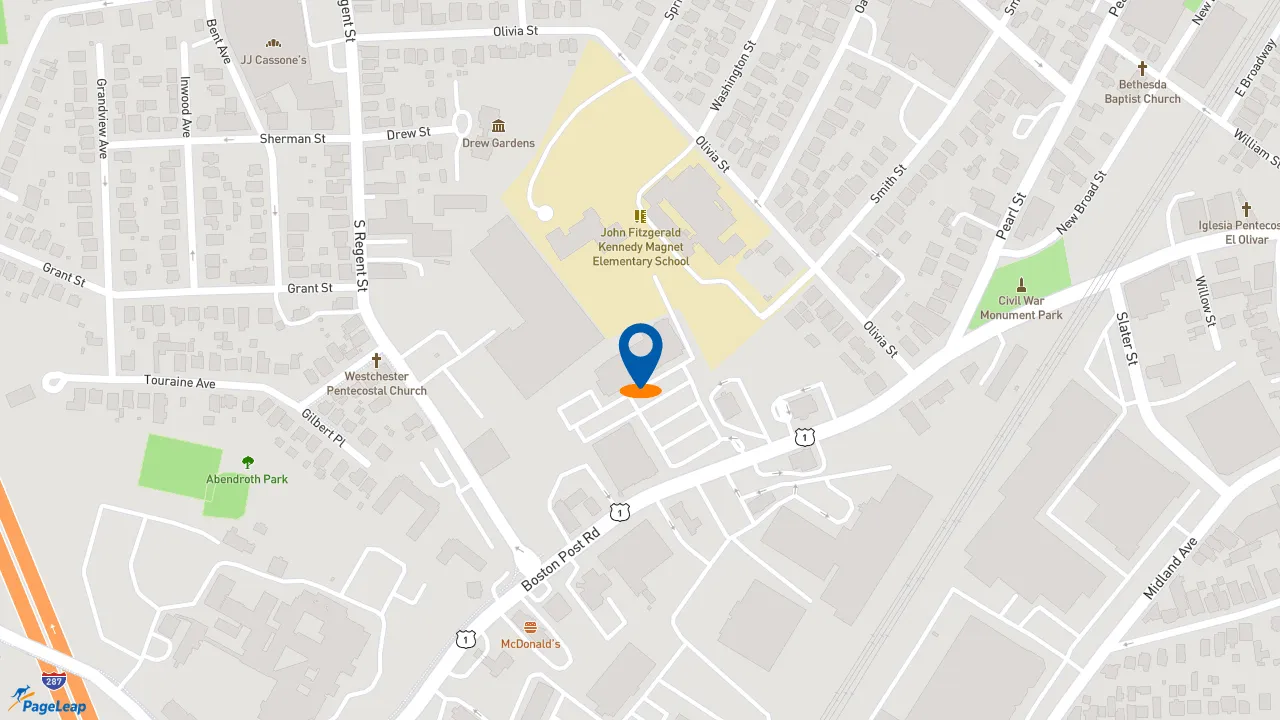 https://pageleap.com map showing location of Subway in Village Of Port Chester.