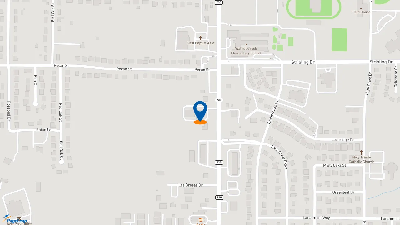 https://pageleap.com map showing location of Subway in Azle.