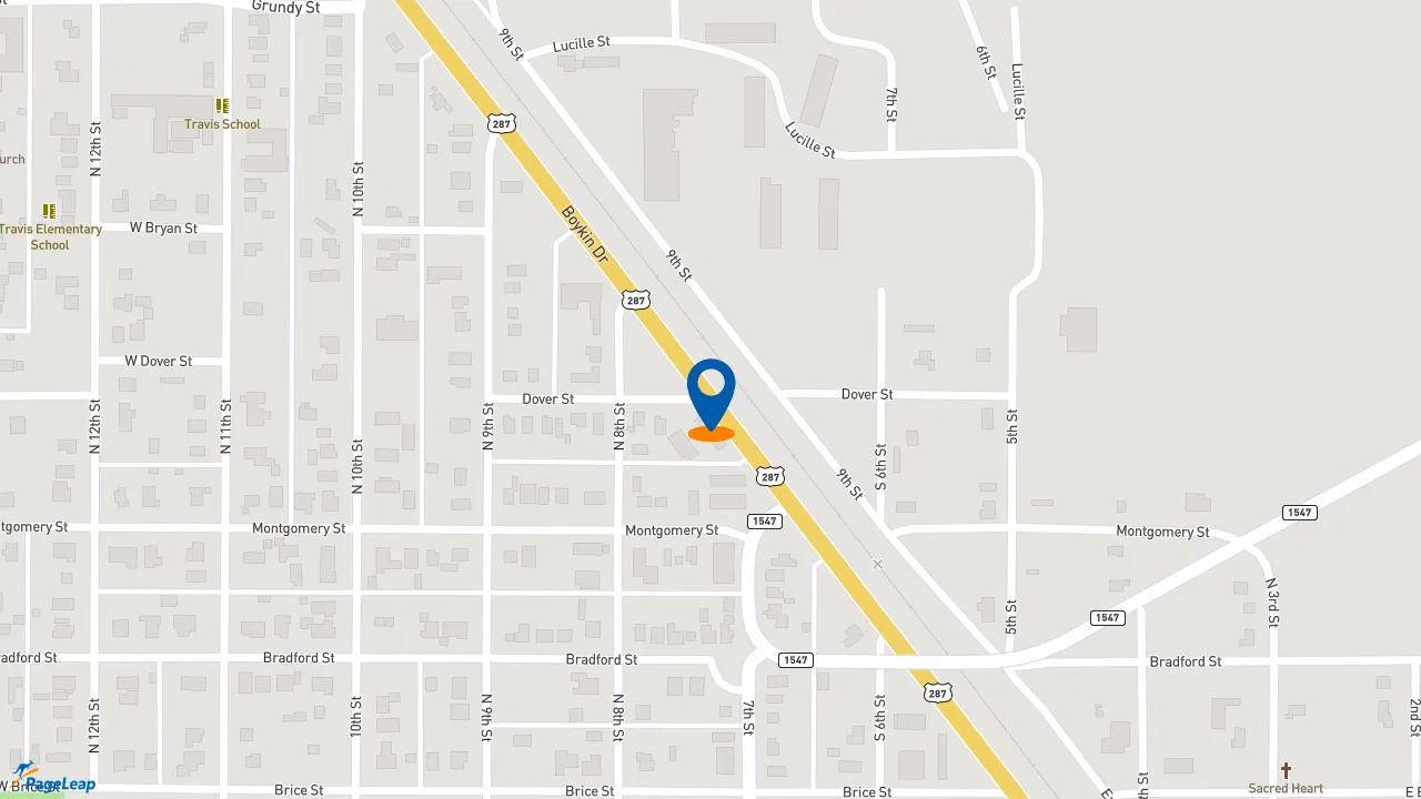 https://pageleap.com map showing location of Subway in Memphis.
