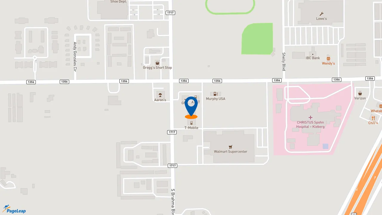 https://pageleap.com map showing location of Subway in Kingsville.