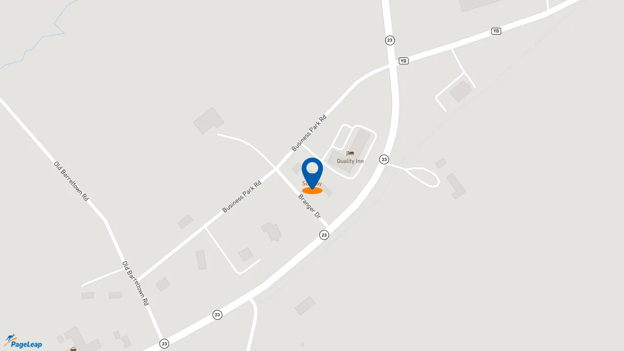 https://pageleap.com map showing location of Subway in Mineral Point.