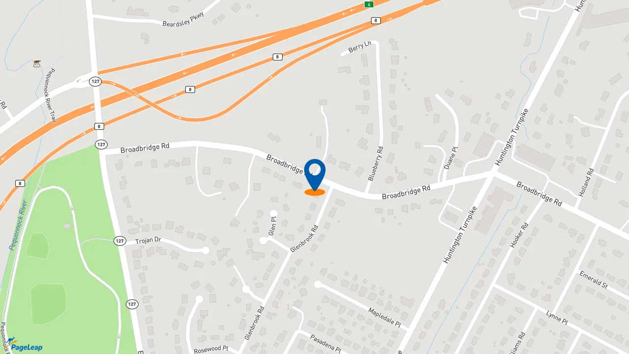 https://pageleap.com map showing location of Subway in Bridgeport.