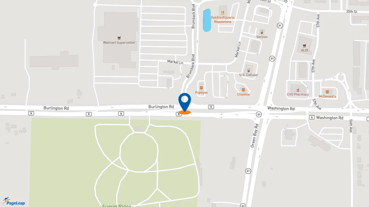 https://pageleap.com map showing location of Subway in Village Of Somers.