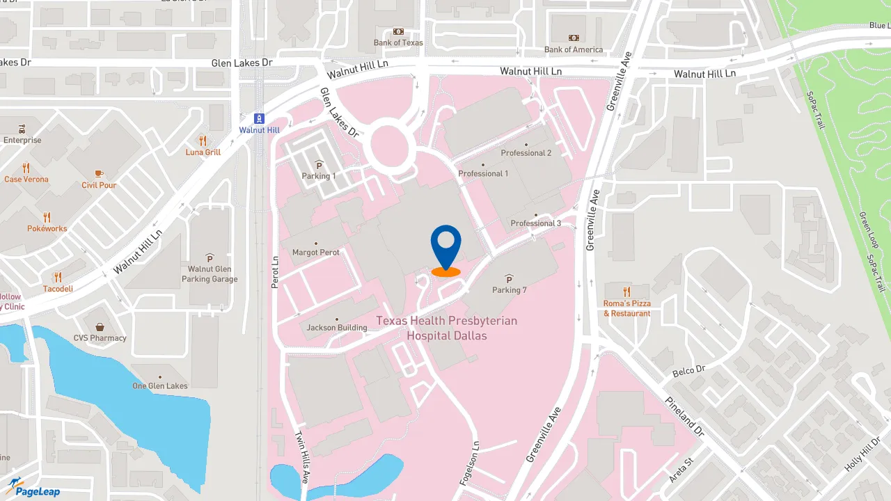https://pageleap.com map showing location of Subway in Dallas.