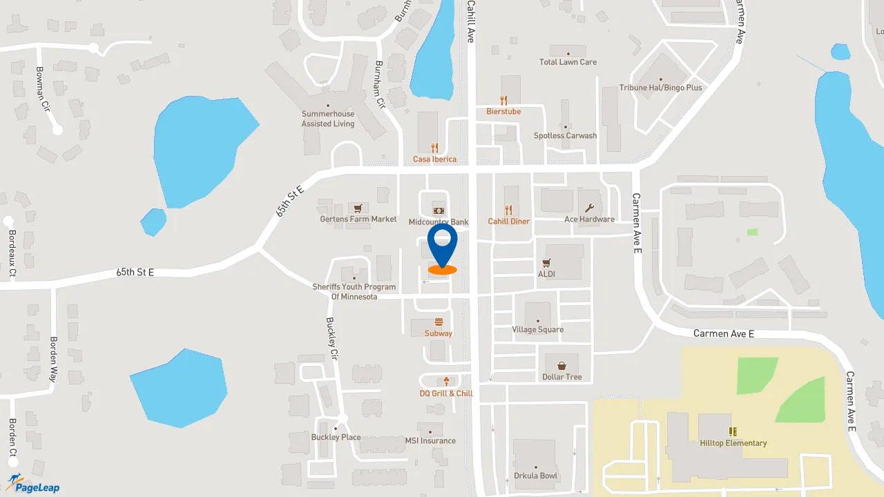 https://pageleap.com map showing location of Subway in Inver Grove Heights.