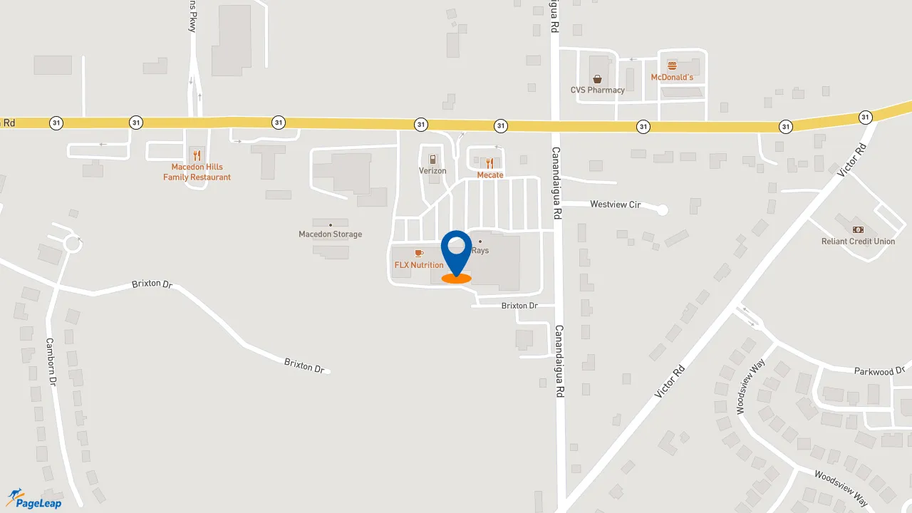 https://pageleap.com map showing location of Subway in Macedon.