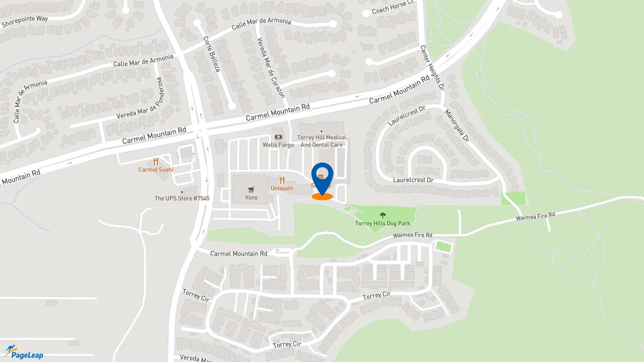 https://pageleap.com map showing location of Subway in San Diego.