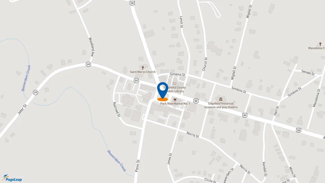 https://pageleap.com map showing location of Subway in Edgefield.