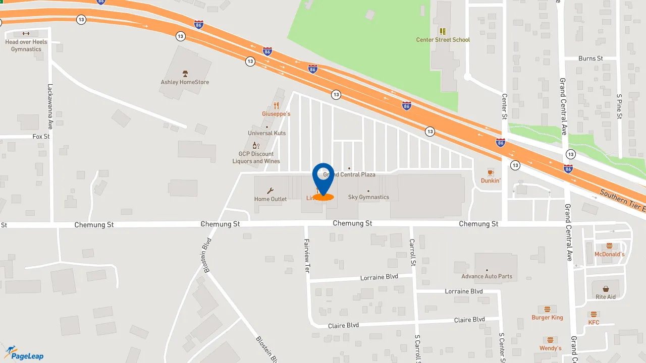 https://pageleap.com map showing location of Subway in Horseheads.