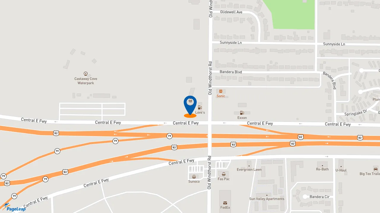 https://pageleap.com map showing location of Subway in Wichita Falls.