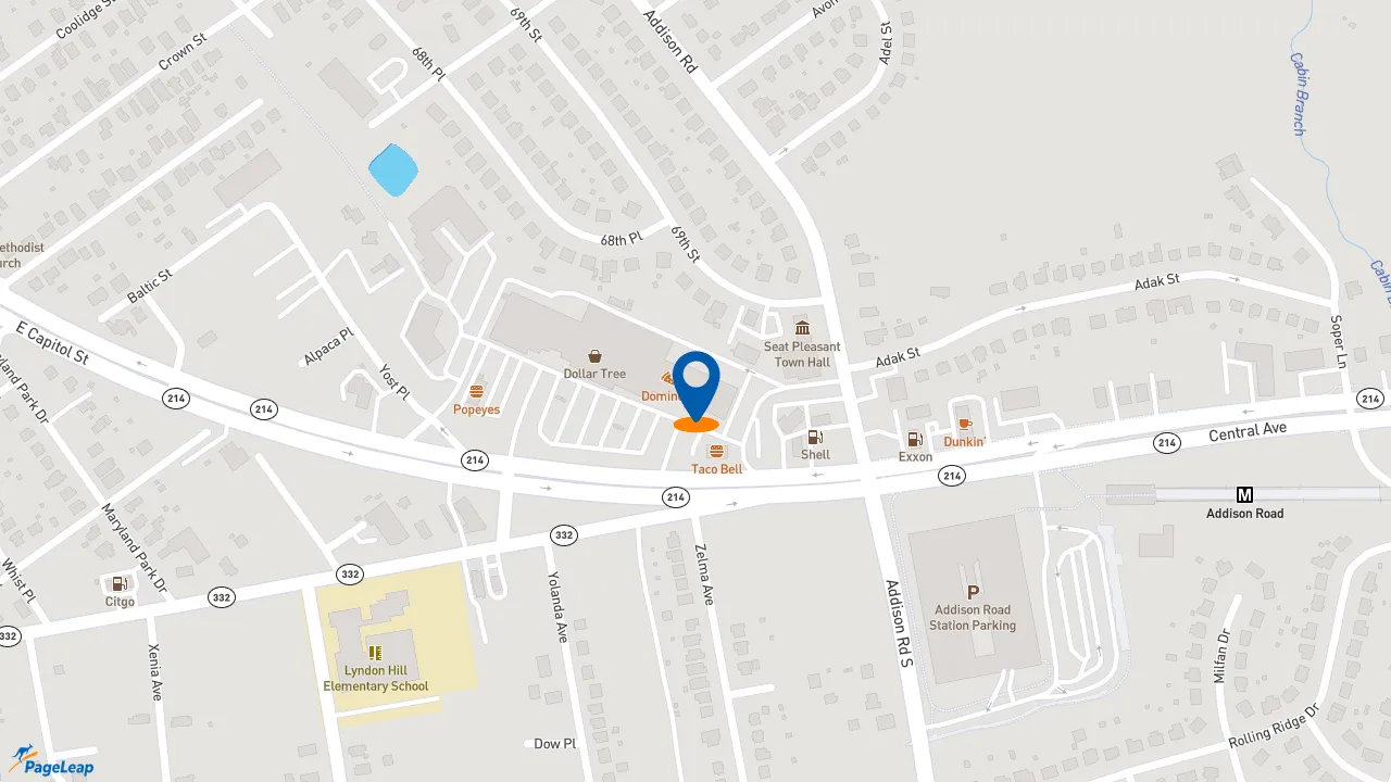 https://pageleap.com map showing location of Subway in Seat Pleasant.
