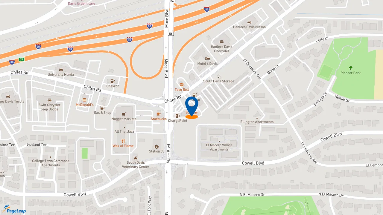 https://pageleap.com map showing location of Subway in Davis.