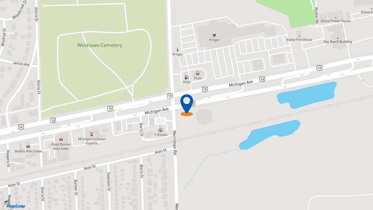 https://pageleap.com map showing location of Subway - Closed in Westland.