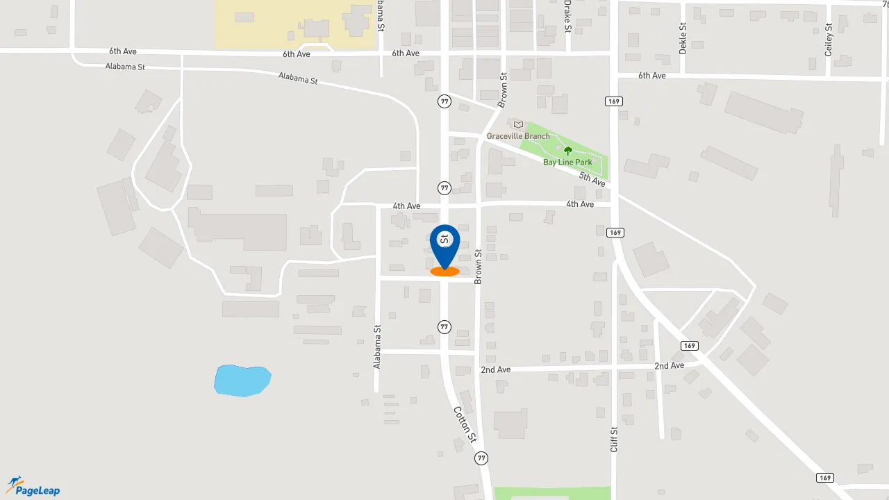 https://pageleap.com map showing location of Subway in Graceville.