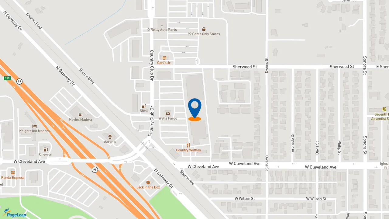 https://pageleap.com map showing location of Subway in Madera.
