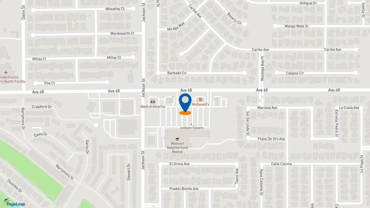 https://pageleap.com map showing location of Subway in Coachella.