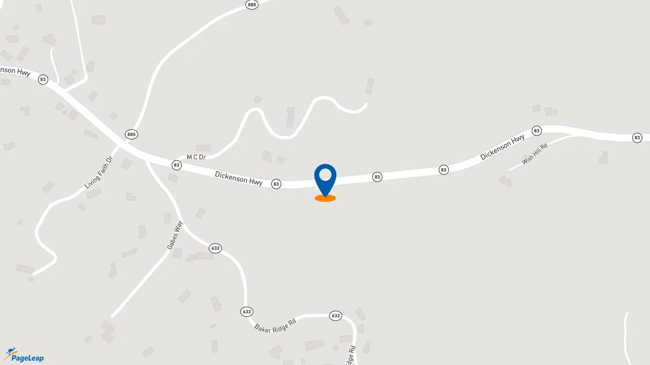 https://pageleap.com map showing location of Subway in Clintwood.
