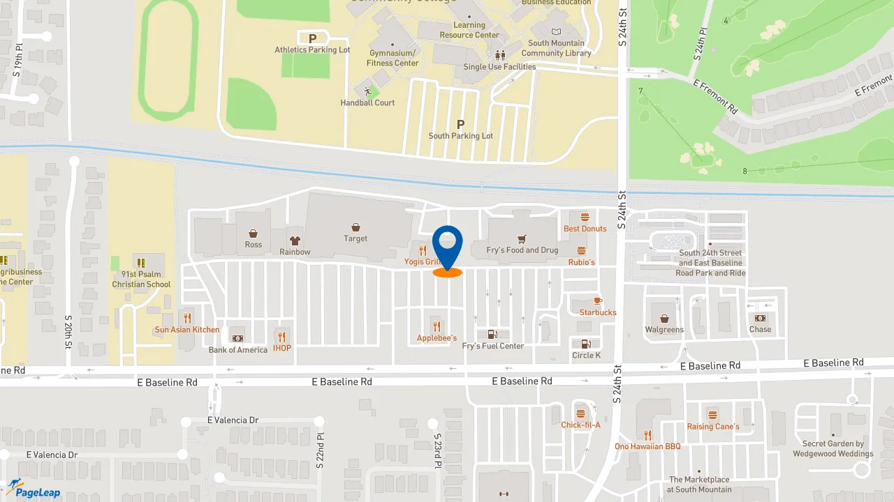https://pageleap.com map showing location of Subway in Phoenix.