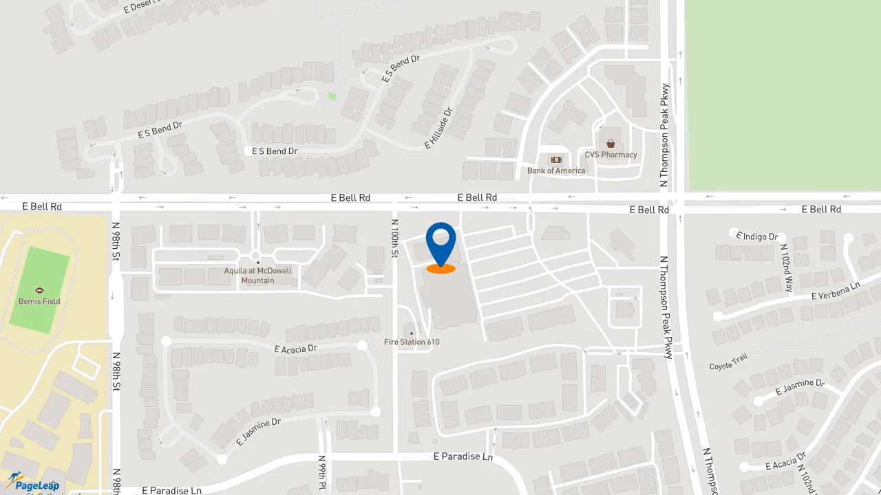 https://pageleap.com map showing location of Subway in Scottsdale.