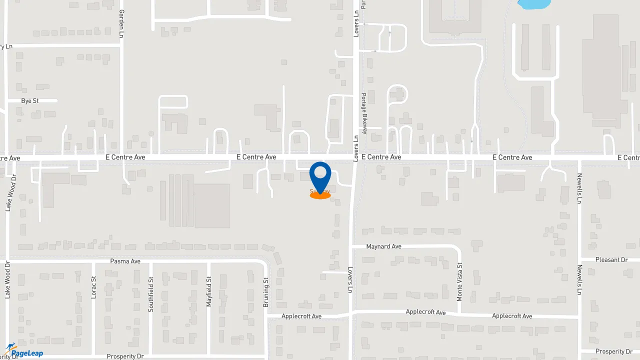 https://pageleap.com map showing location of Subway in Portage.