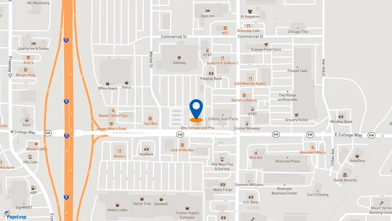 https://pageleap.com map showing location of Subway in Mount Vernon.