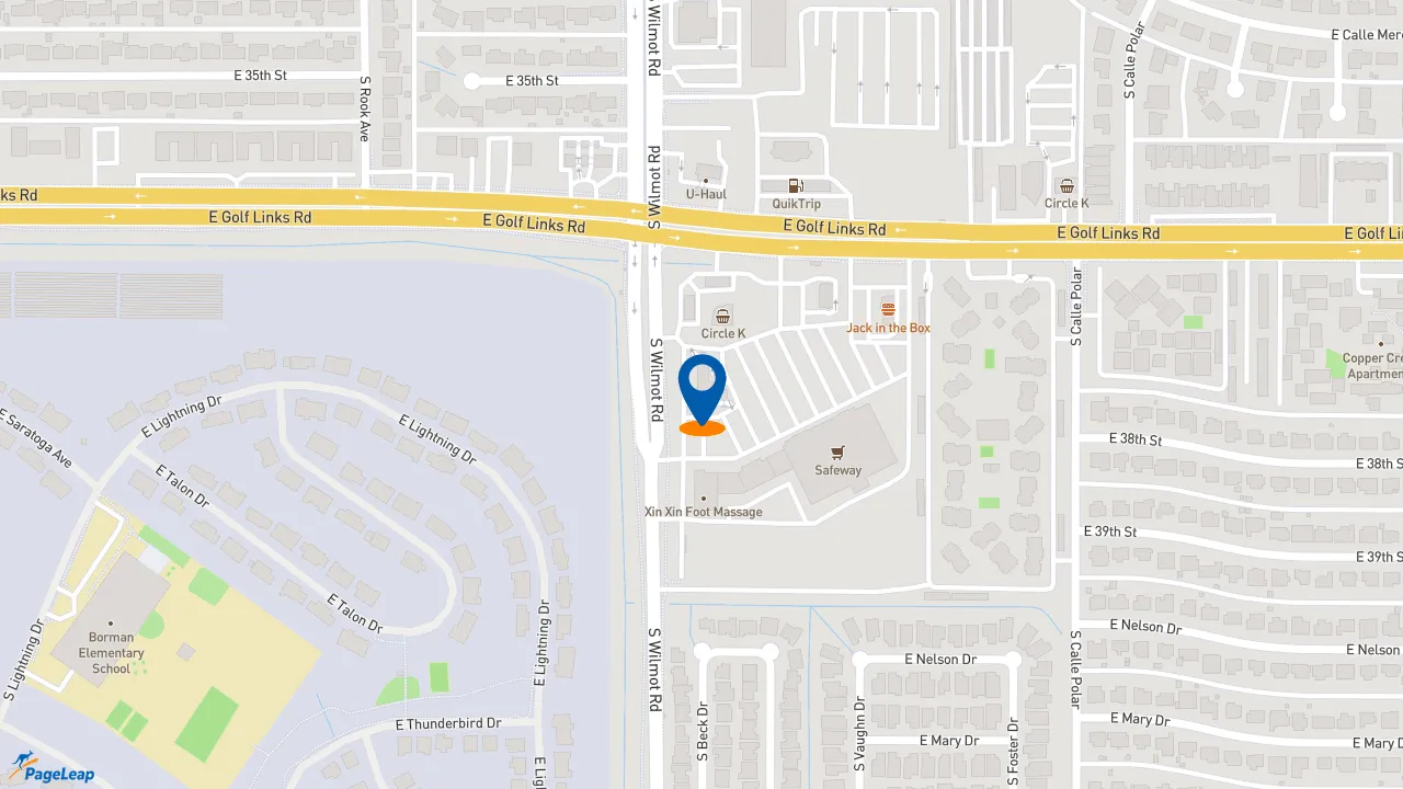 https://pageleap.com map showing location of Subway in Tucson.