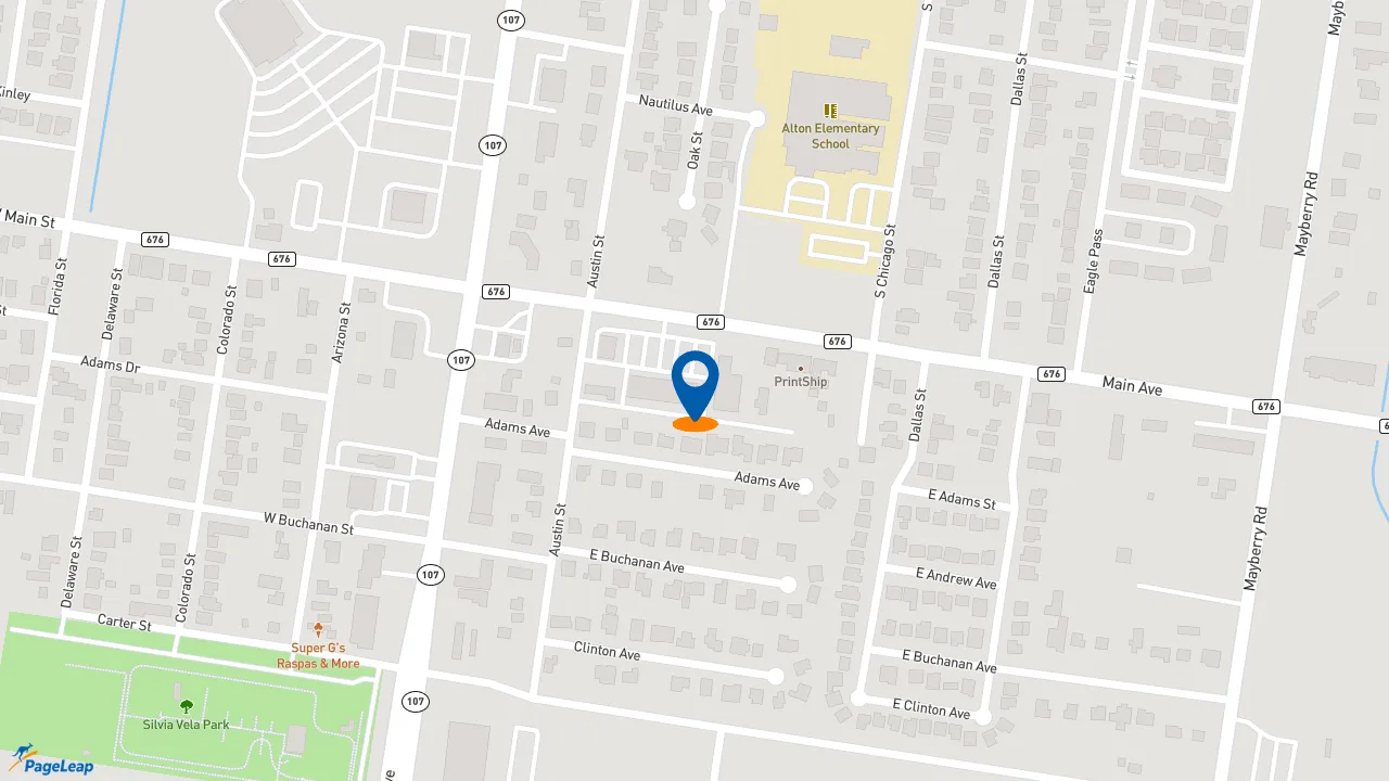 https://pageleap.com map showing location of Subway in Alton.