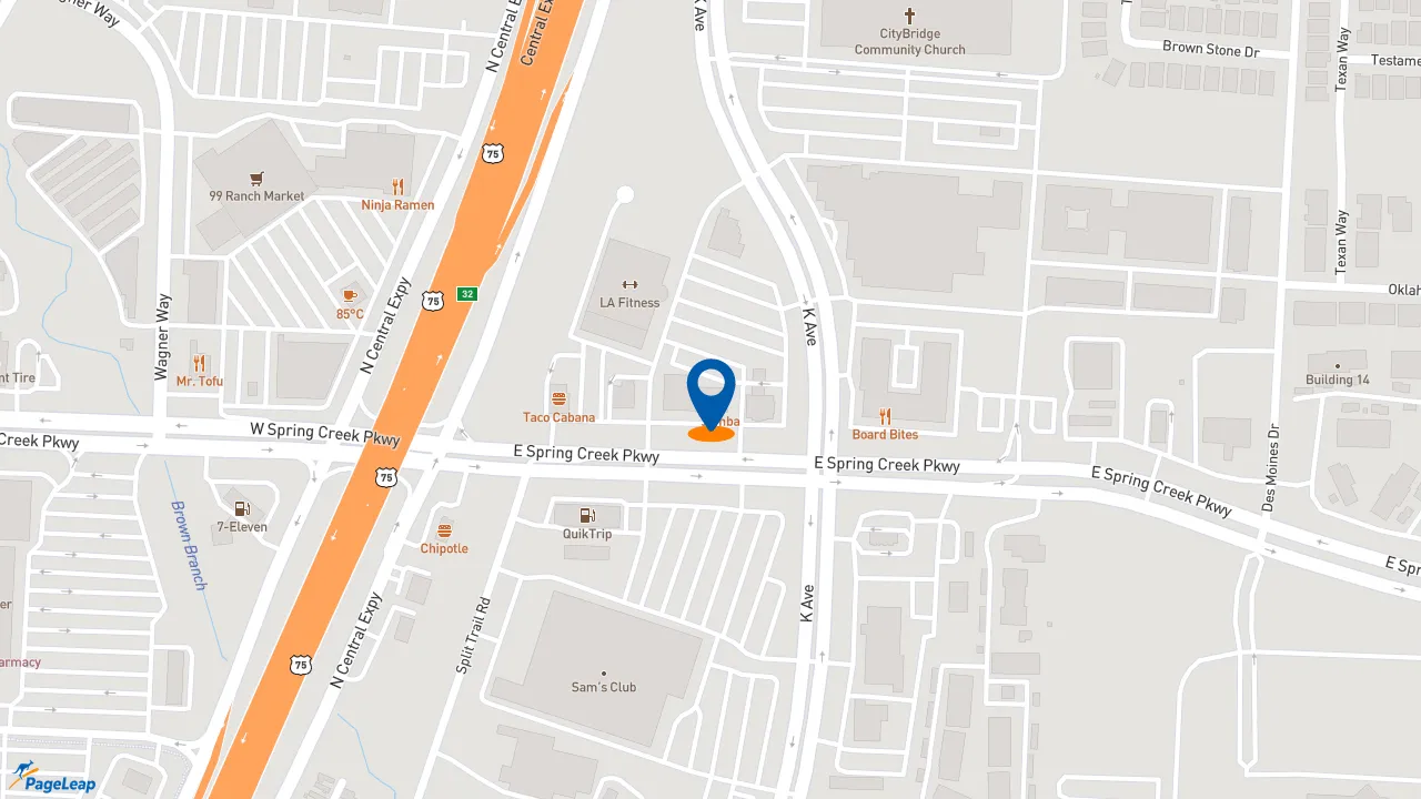 https://pageleap.com map showing location of Subway in Plano.