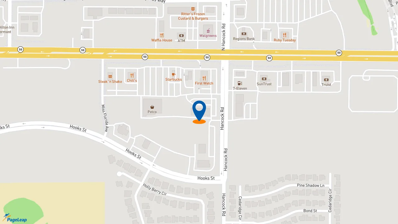 https://pageleap.com map showing location of Subway in Clermont.