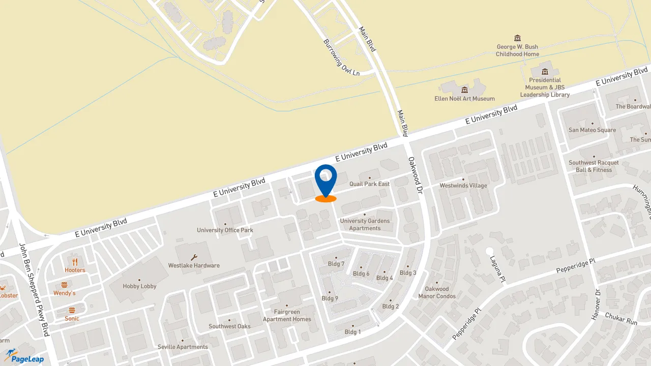 https://pageleap.com map showing location of Subway in Odessa.