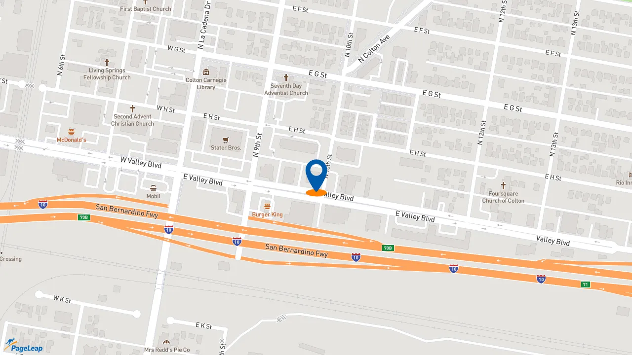 https://pageleap.com map showing location of Subway in Colton.