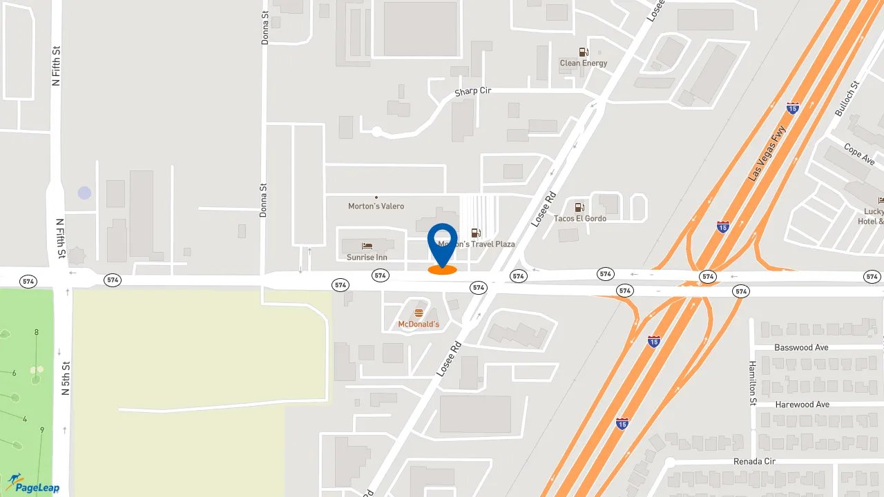 https://pageleap.com map showing location of Subway in North Las Vegas.