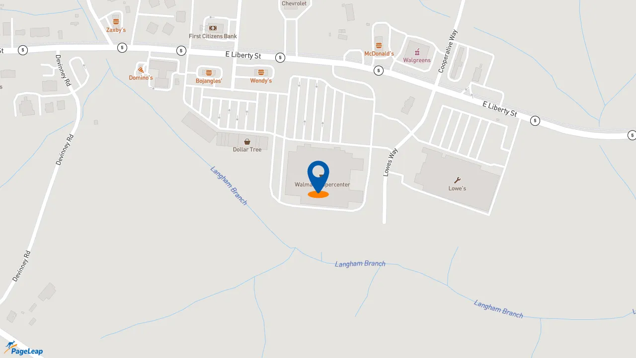 https://pageleap.com map showing location of Subway in York.