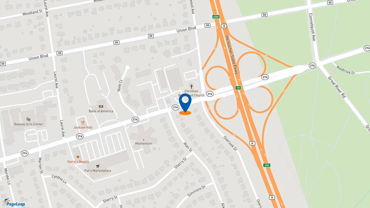 https://pageleap.com map showing location of Subway in East Islip.
