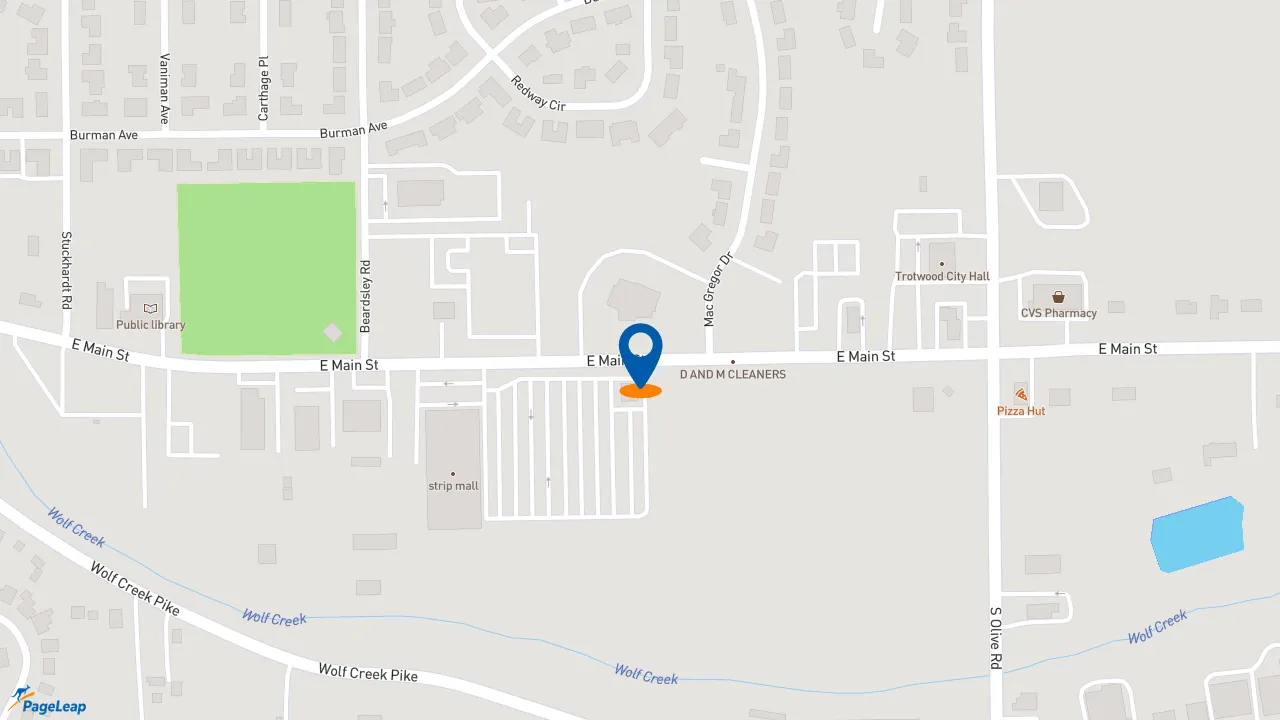 https://pageleap.com map showing location of Subway in Trotwood.