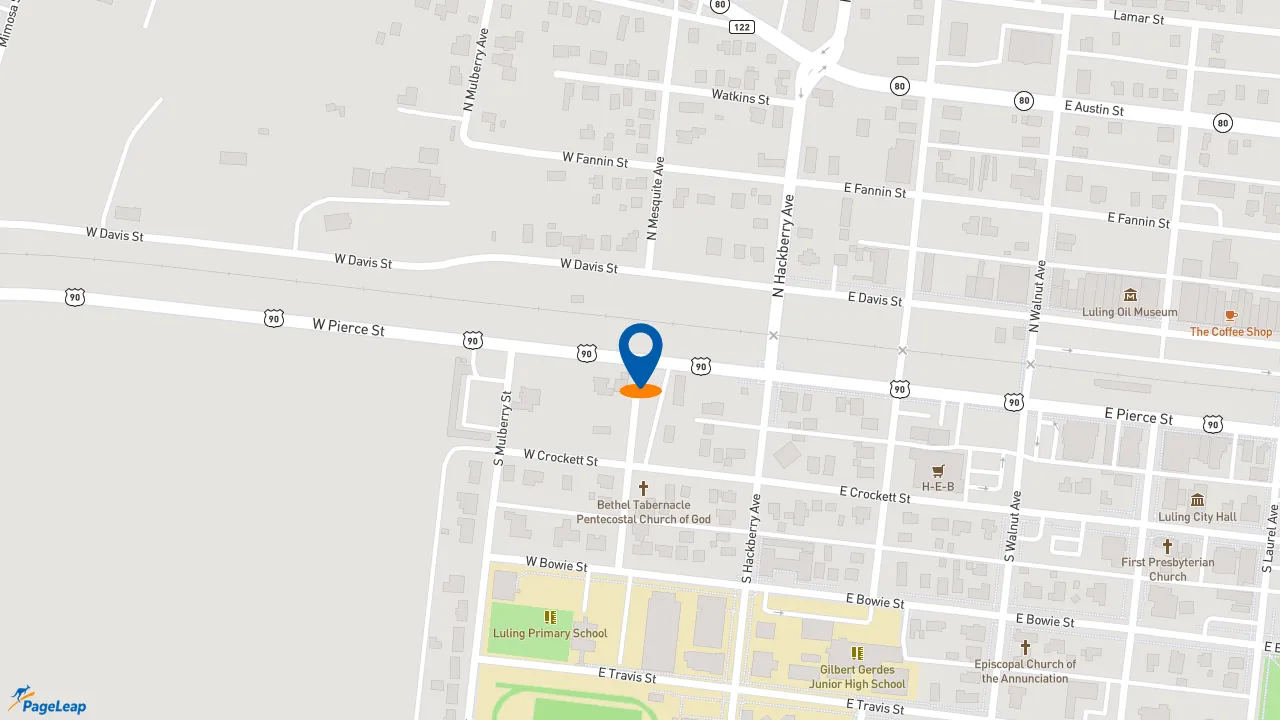 https://pageleap.com map showing location of Subway in Luling.